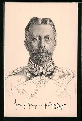 AK Prinz Heinrich von Preussen mit Vollbart