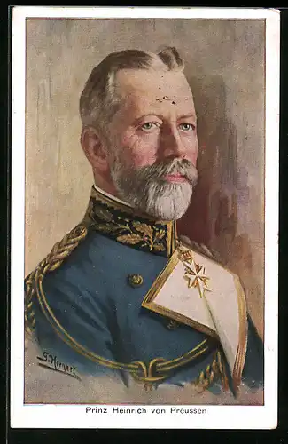 Künstler-AK Prinz Heinrich von Preussen mit Orden