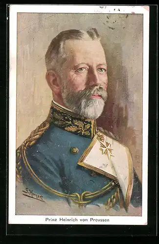 Künstler-AK Prinz Heinrich von Preussen mit Orden