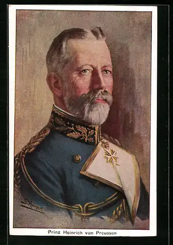Künstler-AK Prinz Heinrich von Preussen mit Orden