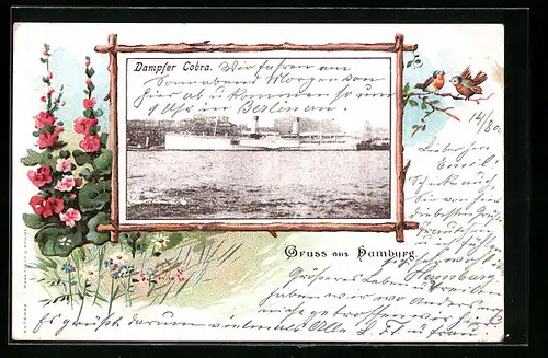 AK Hamburg, Passagierschiff Cobra in Fahrt, Passepartout