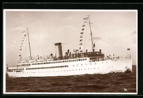 AK Passagierschiff Preussen auf hoher See, 1932