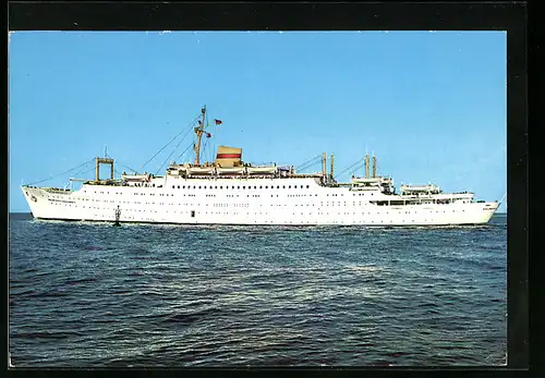 AK Passagierschiff M. S. Völkerfreundschaft auf hoher See