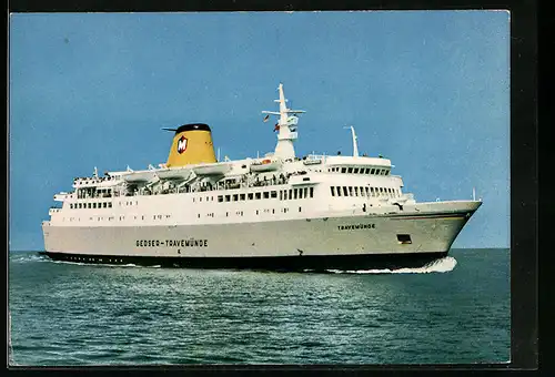 AK Passagierschiff M. S. Travemünde auf hoher See