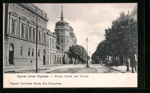 AK Belgrad, Königl. Konak und Terasia