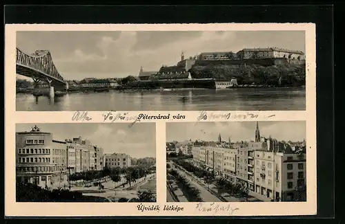 AK Pétervárad, Pétervárad vára, Újvidek látképe