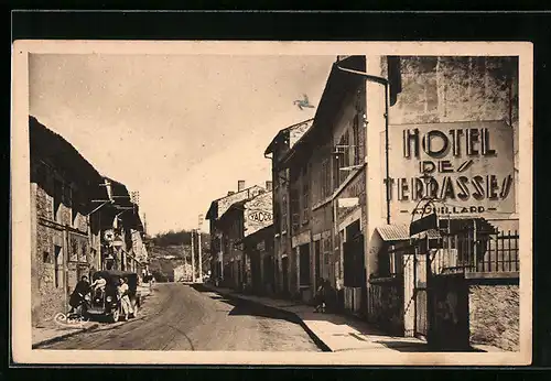AK Neuville-sur-Ain, Entrée, route de Lyon