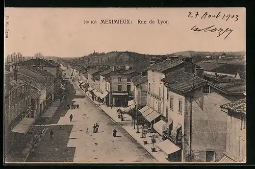 AK Meximieux, Rue de Lyon