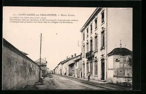 AK Saint-Didier-sur-Chalaronne, Mairie-Ecoles