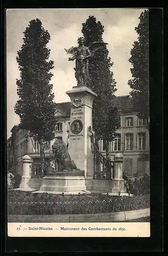 AK Saint-Nicolas, Monument des Combattants de 1830