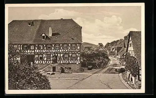 AK Loffenau, Partie am Gasthaus zum Adler