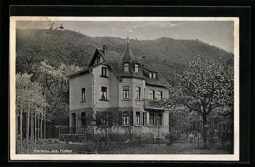 AK Brodenbach a. d. Mosel, Blick auf Pension Jos. Halfen