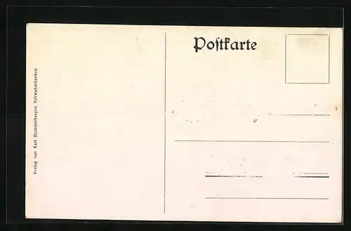 AK Schwabmünchen, Strassenpartie mit Denkmal