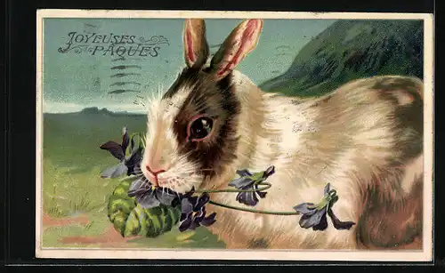 AK Familie der Prinzessin Isabella v. Bayern, Autograph Filibert, adressiert an Prinz Alfons von Bayern, Ostergruss