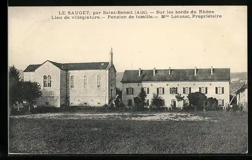 AK Le Sauget, par Saint-Benoit, Lieu de villégiature, Pension de famille, Mlle Louaraz
