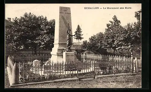 AK Echallon, Le Monument aux Morts