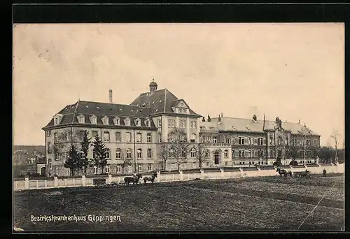 AK Göppingen, Bezirkskrankenhaus mit Ackerpferden