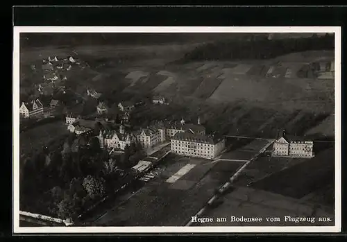 AK Hegne /Bodensee, Ortsansicht vom Flugzeug aus