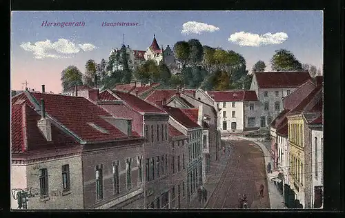 AK Herzogenrath, Hauptstrasse von oben gesehen