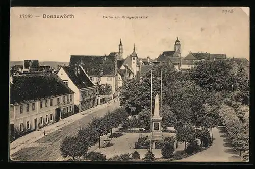 AK Donauwörth, Partie am Kriegerdenkmal