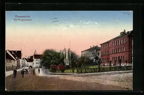 AK Donauwörth, Strassenpartie am Progymnasium