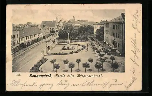 AK Donauwörth, Partie beim Kriegerdenkmal