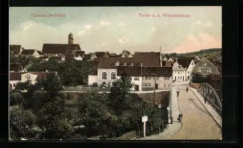 AK Donauwörth, Partie a. d. Wörnitzbrücke