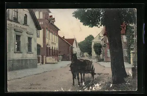 AK Werther, Lange-Strasse mit Post