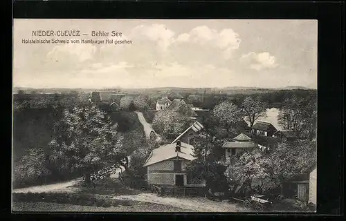 AK Nieder-Clevez /Behler See, Holsteinische Schweiz vom Hamburger Hof gesehen