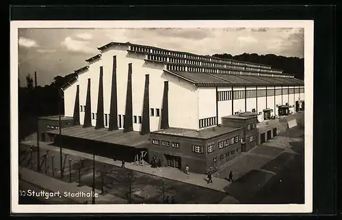 AK Stuttgart, Blick auf die Stadthalle