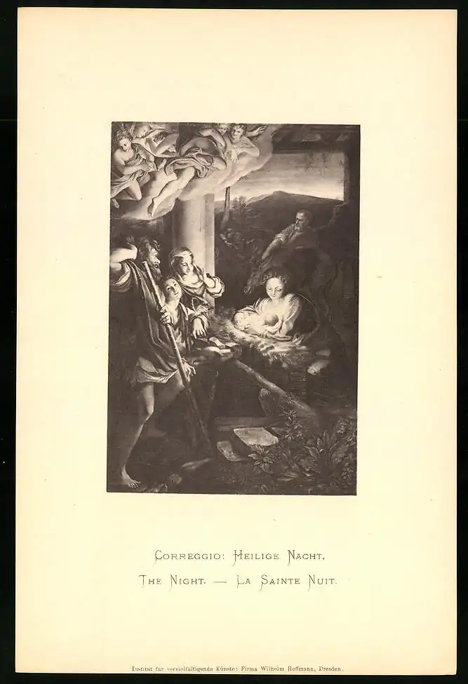 Fotoalbum mit 25 Lichtdrucken der Dresdner Galerie: Gemälde von Da Vinci, Kaufmann, Dolci, Holbein, Raphael, Defregger 13