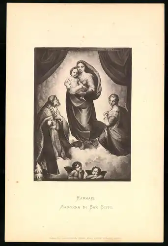 Fotoalbum mit 25 Lichtdrucken der Dresdner Galerie: Gemälde von Da Vinci, Kaufmann, Dolci, Holbein, Raphael, Defregger