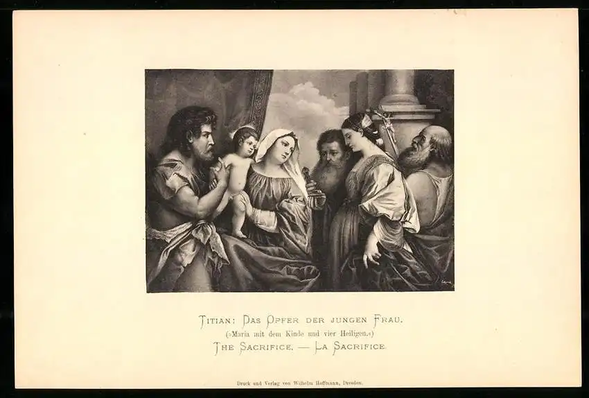 Fotoalbum mit 25 Lichtdrucken der Dresdner Galerie: Gemälde von Da Vinci, Kaufmann, Dolci, Holbein, Raphael, Defregger 4