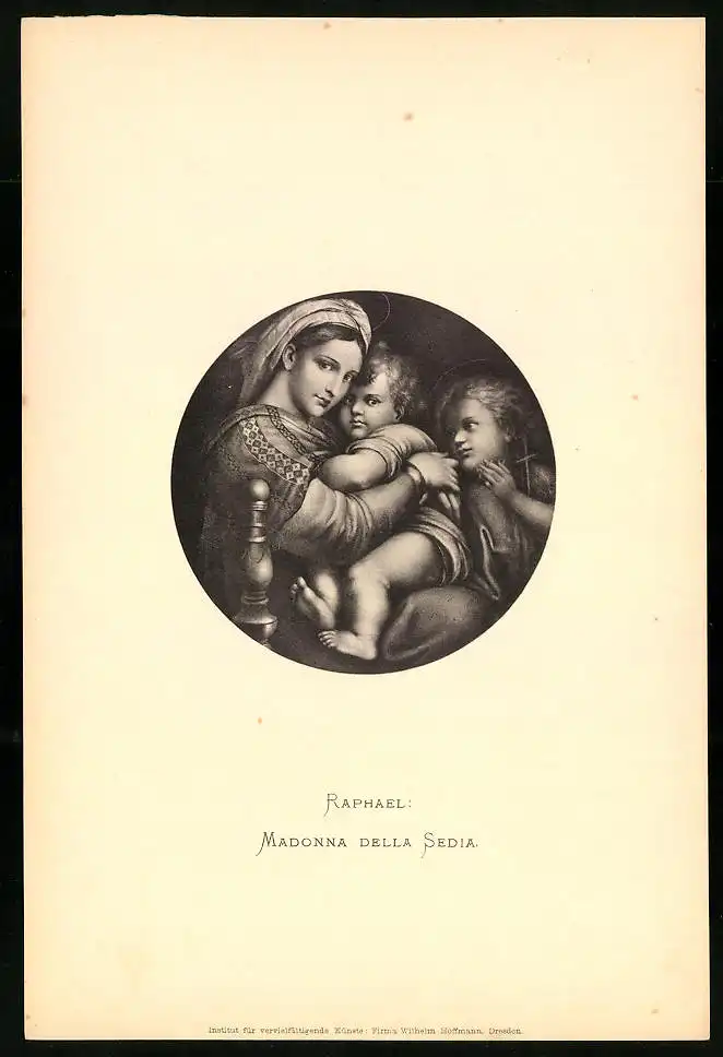 Fotoalbum mit 25 Lichtdrucken der Dresdner Galerie: Gemälde von Da Vinci, Kaufmann, Dolci, Holbein, Raphael, Defregger 8