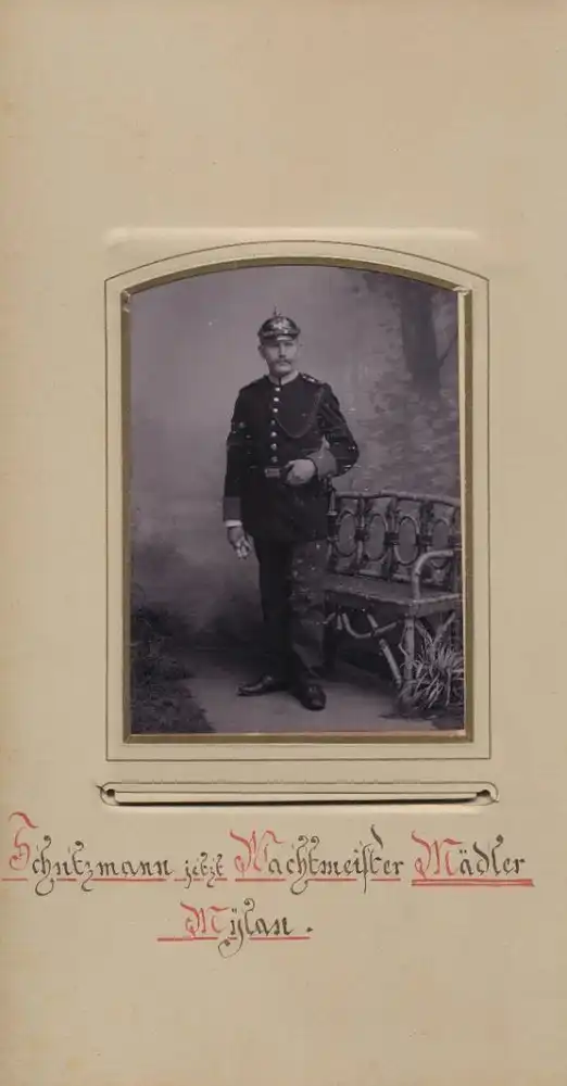 Fotoalbum mit 39 Fotografien Polizei Mylau i. V., 25 jähr. Dienstjubiläum, Wachtmeister, Uniform, Orden, EK, Pickelhaube 14