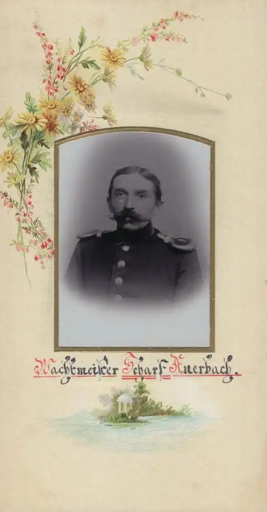 Fotoalbum mit 39 Fotografien Polizei Mylau i. V., 25 jähr. Dienstjubiläum, Wachtmeister, Uniform, Orden, EK, Pickelhaube 5