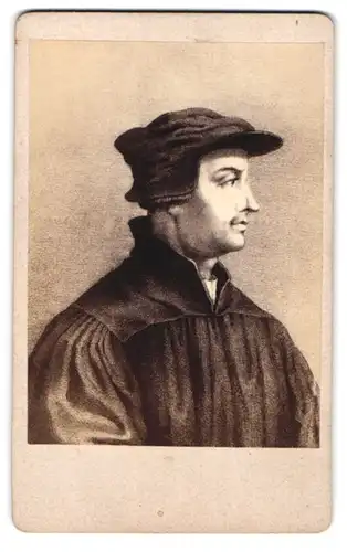 Fotografie unbekannter Fotograf und Ort, Portrait Huldrych Zwingli, schweizer Theologe und erster züricher Reformator