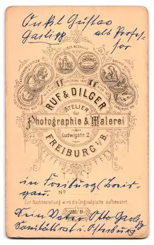 Fotografie Ruf & Dilger, Freiburg i. B., Portrait Prof. Gustav Garlipp der Universität Freiburg