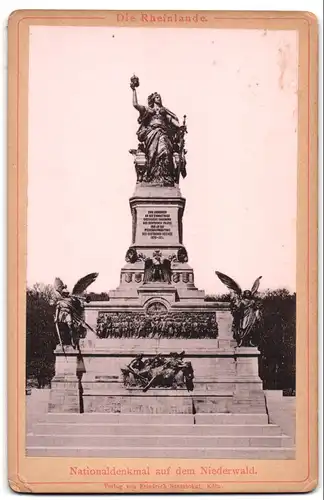 Fotografie Friedrich Szesztokat, Köln, Ansicht Rüdesheim, Blick auf das Niederwalddenkmal, Nationaldenkmal