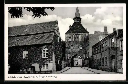 AK Stralsund, Kütertor mit Jugendherberge