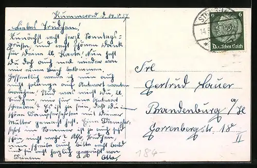 AK Stralsund, Kütertor mit Jugendherberge