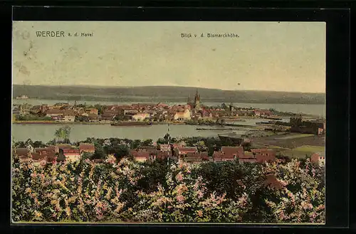 AK Werder a. d. Havel, Blick v. d. Bismarckhöhe