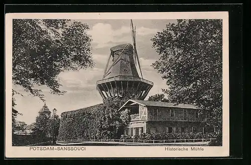AK Potsdam, Sanssouci, Historische Windmühle