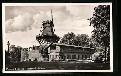 AK Potsdam, Sanssouci, Historische Windmühle