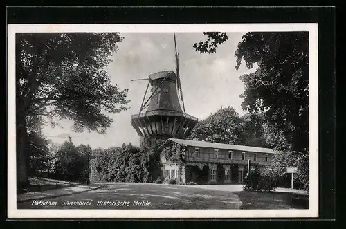 AK Potsdam, Sanssouci, Historische Windmühle