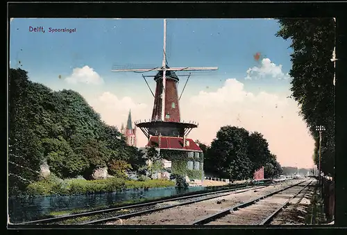 AK Delft, Spoorsingel, Windmühle