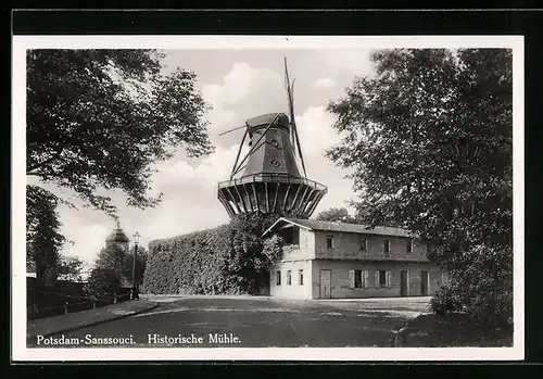 AK Potsdam, Sanssouci, Historische Windmühle