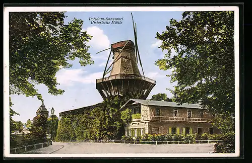 AK Potsdam, Sanssouci, Historische Windmühle