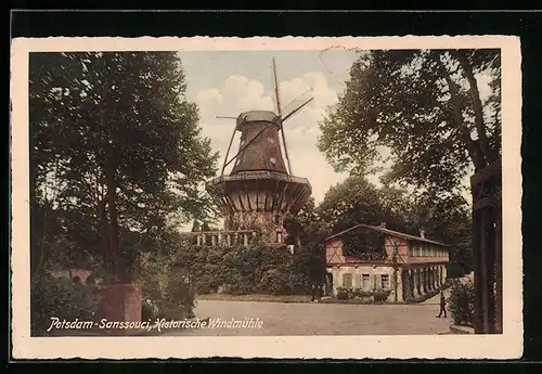 AK Potsdam, Sanssouci, Historische Windmühle