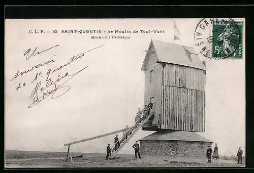 AK Saint-Quentin, Le Moulin de Tout-Vent, Windmühle